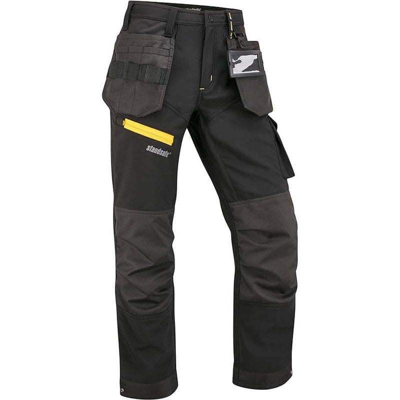 StandSafe WK009XT Xtreme Water Repellent Softshell Holster Pocket Work Trouser - Apparel & Accessories > Clothing > Uniforms > Contractor Pants & Coveralls KNEE PAD TROUSERS