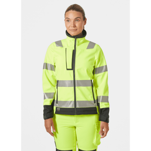 Helly Hansen 74098 Women's Luna Hi Vis Softshell Jacket - WOMENS HI-VIS CLOTHING