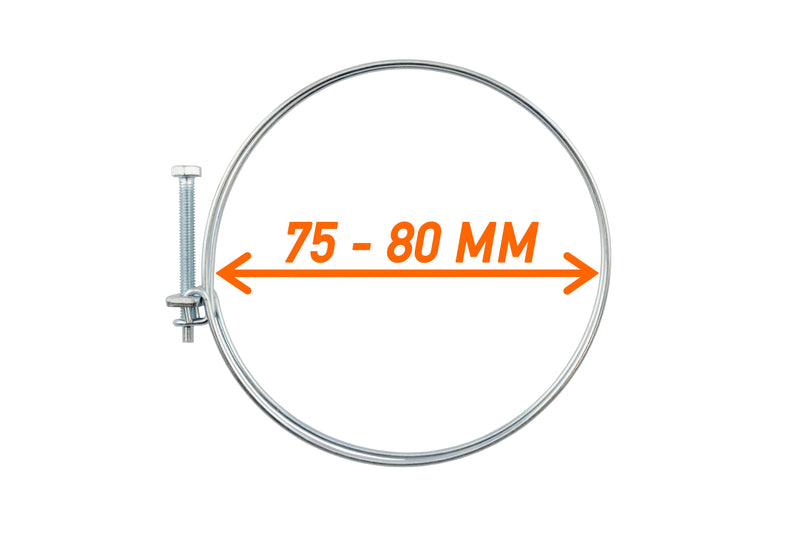 Double Wire Hose Clamp Galvanised 75mm-80mm - Home & Garden > Lawn & Garden > Watering & Irrigation > Garden Hose Fittings & Valves Tech Hose & Fittings