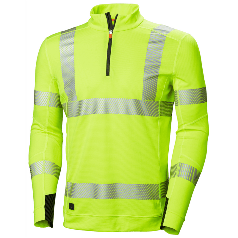 Helly Hansen 75110 Lifa Active Hi Vis Base Layer Half Zip - HI-VIS SWEATSHIRTS & HOODIES
