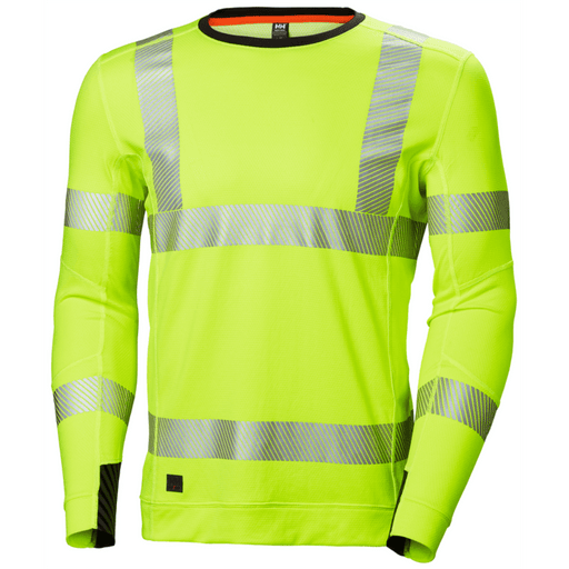 Helly Hansen 75111 Lifa Active Hi Vis Base Layer Crewneck - HI-VIS SWEATSHIRTS & HOODIES