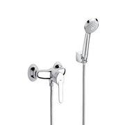 Victoria V2 Chrome Wall Mounted Shower Mixer Set - Bathrooms