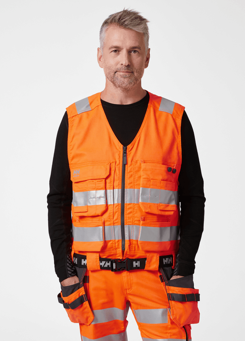Helly Hansen 77120 2.0 Hi Vis Stretch Construction Vest - HI-VIS JACKETS & COATS
