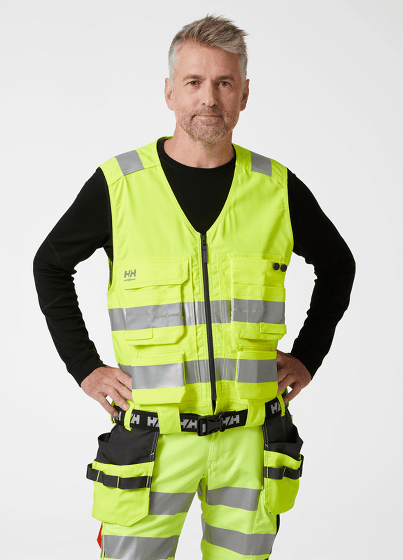 Helly Hansen 77120 2.0 Hi Vis Stretch Construction Vest - HI-VIS JACKETS & COATS