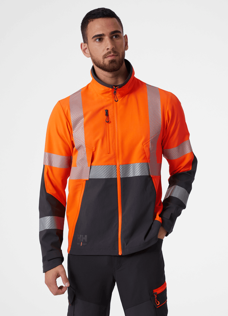 HELLY HANSEN 77203 ICU BRZ BREATHABLE HI-VIS SOFTSHELL JACKET - Apparel & Accessories > Clothing > Outerwear > Coats & Jackets HI-VIS JACKETS & COATS