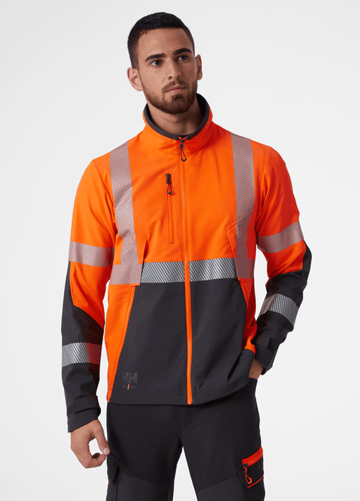 HELLY HANSEN 77203 ICU BRZ BREATHABLE HI-VIS SOFTSHELL JACKET - Apparel & Accessories > Clothing > Outerwear > Coats & Jackets HI-VIS JACKETS & COATS