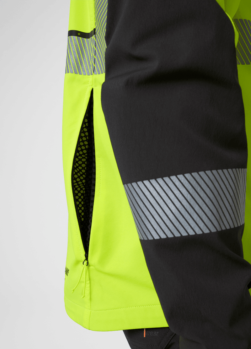 HELLY HANSEN 77203 ICU BRZ BREATHABLE HI-VIS SOFTSHELL JACKET - Apparel & Accessories > Clothing > Outerwear > Coats & Jackets HI-VIS JACKETS & COATS