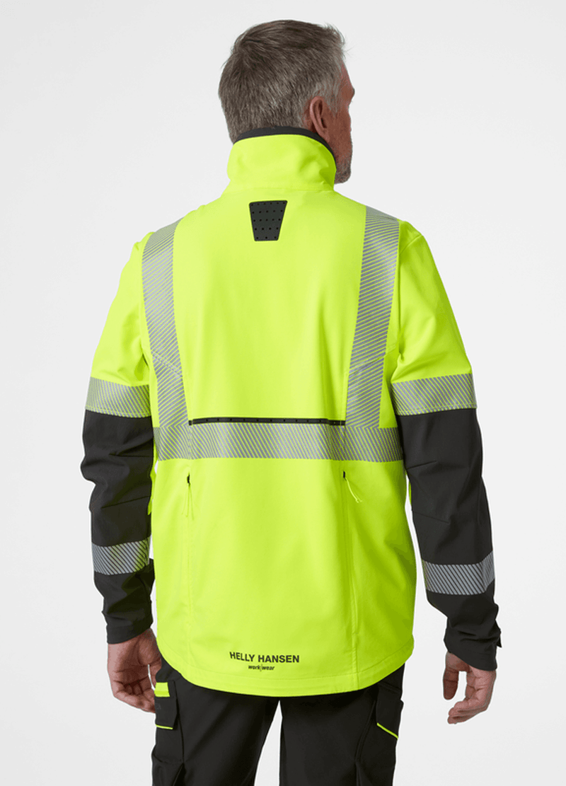HELLY HANSEN 77203 ICU BRZ BREATHABLE HI-VIS SOFTSHELL JACKET - Apparel & Accessories > Clothing > Outerwear > Coats & Jackets HI-VIS JACKETS & COATS
