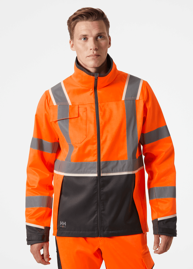 Helly Hansen 77215 UC-ME Stretch Softshell Hi-Vis Jacket Coat - HI-VIS JACKETS & COATS