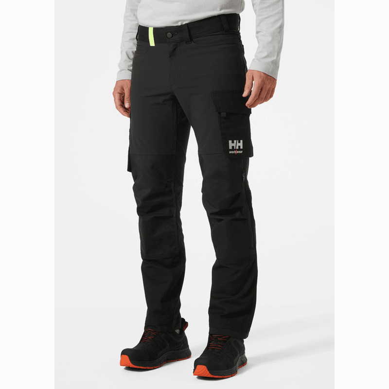 Helly Hansen 77407 Oxford 4X Stretch Work Pants Trousers Black - KNEE PAD TROUSERS