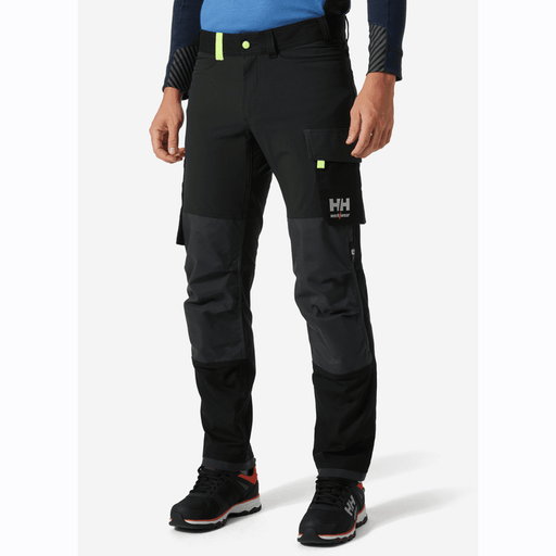 Helly Hansen 77407 Oxford 4X Stretch Work Pants Trousers Black / Ebony - KNEE PAD TROUSERS
