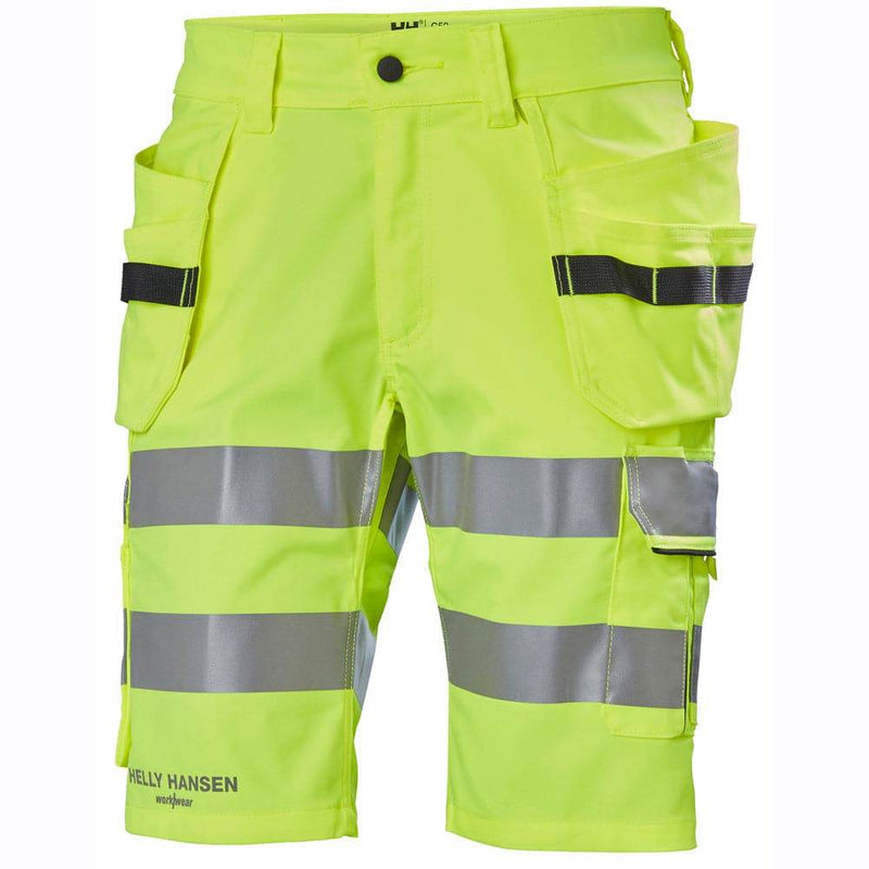 Helly Hansen 77425 Alna 2.0 Hi-Vis Stretch Construction Shorts - HI-VIS SHORTS