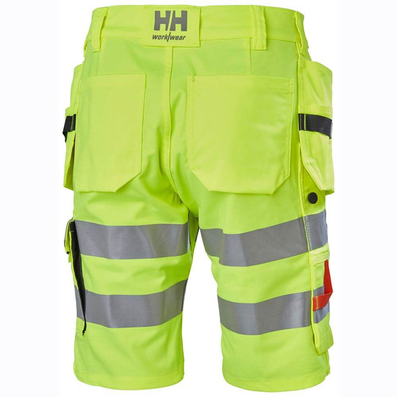 Helly Hansen 77425 Alna 2.0 Hi-Vis Stretch Construction Shorts - HI-VIS SHORTS