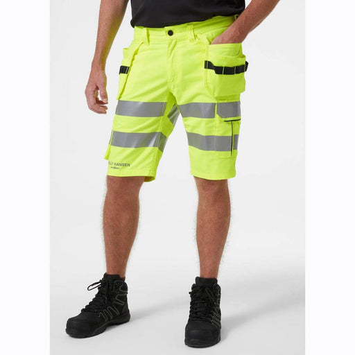 Helly Hansen 77425 Alna 2.0 Hi-Vis Stretch Construction Shorts - HI-VIS SHORTS