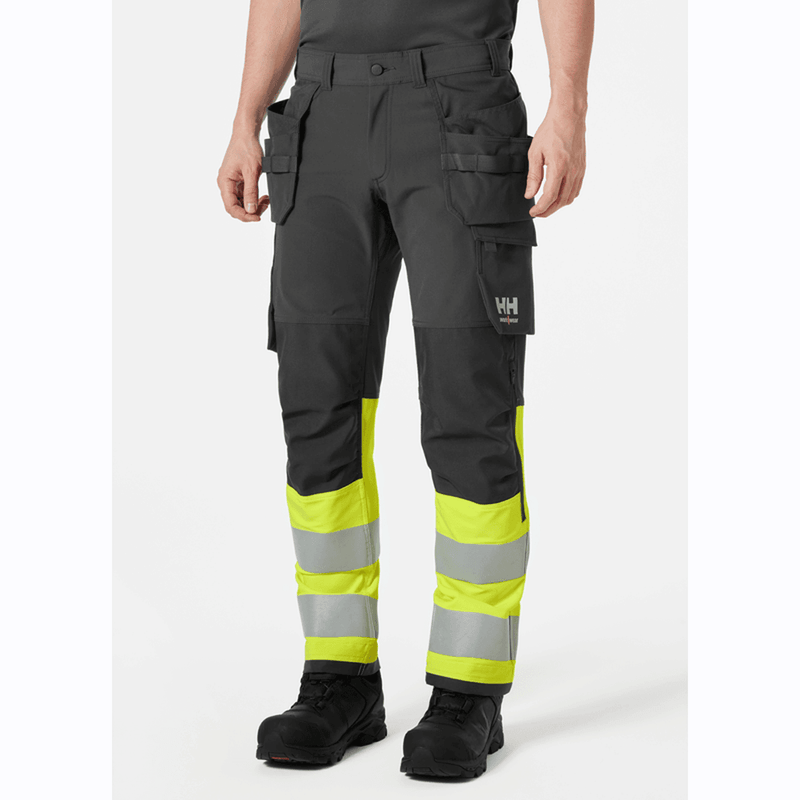 Helly Hansen 77427 Alna 4-Way Stretch Construction Pant Trouser, Class 1 - HI-VIS TROUSERS