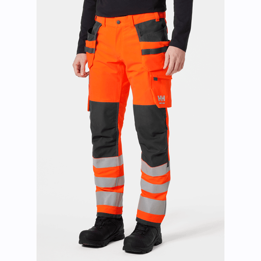 Helly Hansen 77428 Alna 4-Way Stretch Construction Pant Trouser Class 2 - HI-VIS TROUSERS