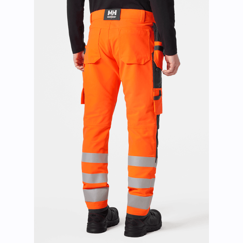 Helly Hansen 77428 Alna 4-Way Stretch Construction Pant Trouser Class 2 - HI-VIS TROUSERS