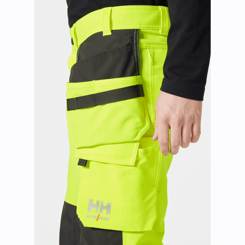 Helly Hansen 77428 Alna 4-Way Stretch Construction Pant Trouser Class 2 - HI-VIS TROUSERS