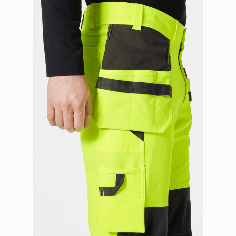 Helly Hansen 77428 Alna 4-Way Stretch Construction Pant Trouser Class 2 - HI-VIS TROUSERS