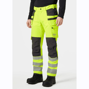 Helly Hansen 77428 Alna 4-Way Stretch Construction Pant Trouser Class 2 - HI-VIS TROUSERS