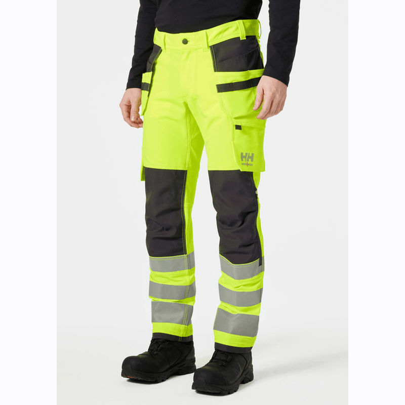 Helly Hansen 77428 Alna 4-Way Stretch Construction Pant Trouser Class 2 - HI-VIS TROUSERS