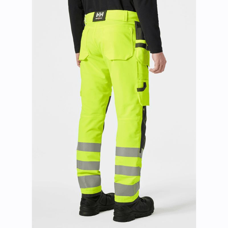 Helly Hansen 77428 Alna 4-Way Stretch Construction Pant Trouser Class 2 - HI-VIS TROUSERS