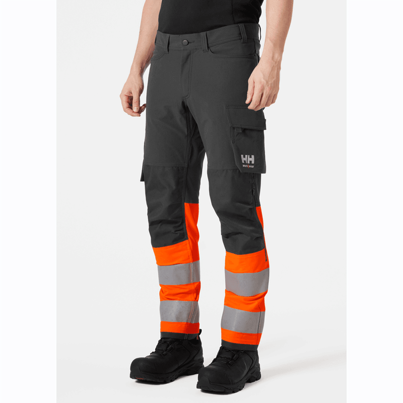 Helly Hansen 77429 Alna 4-Way Stretch Hi-Vis Cargo Pant Trouser - HI-VIS TROUSERS