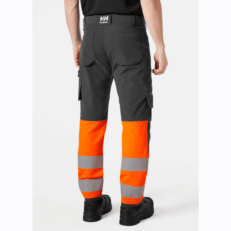 Helly Hansen 77429 Alna 4-Way Stretch Hi-Vis Cargo Pant Trouser - HI-VIS TROUSERS