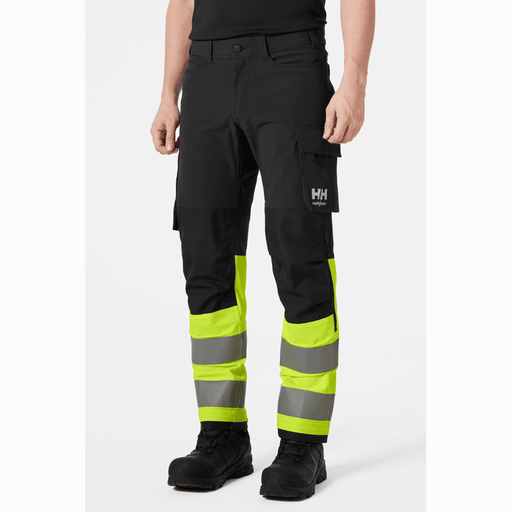 Helly Hansen 77429 Alna 4-Way Stretch Hi-Vis Cargo Pant Trouser - HI-VIS TROUSERS