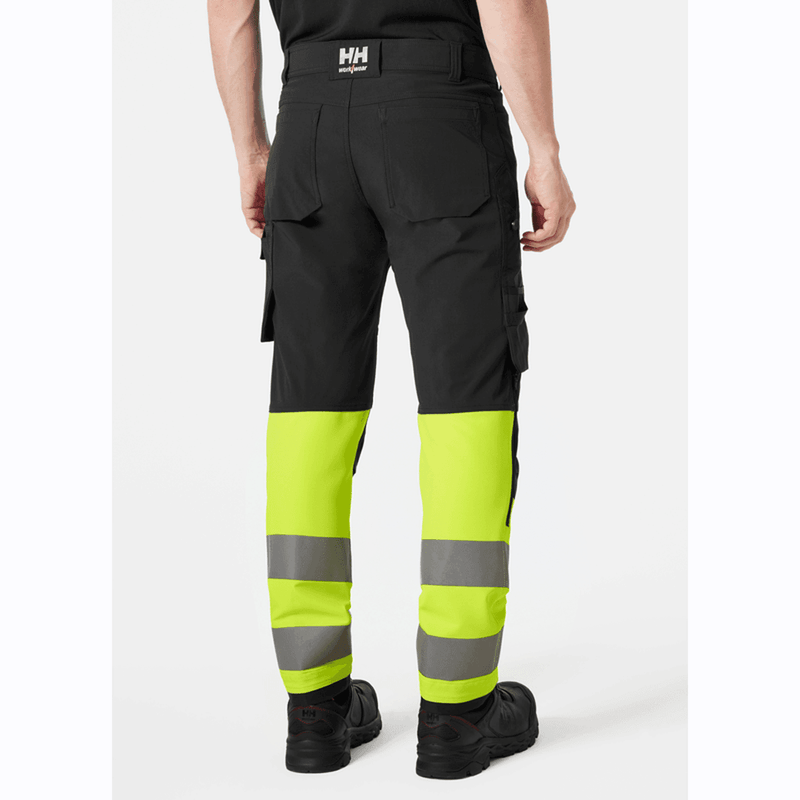 Helly Hansen 77429 Alna 4-Way Stretch Hi-Vis Cargo Pant Trouser - HI-VIS TROUSERS