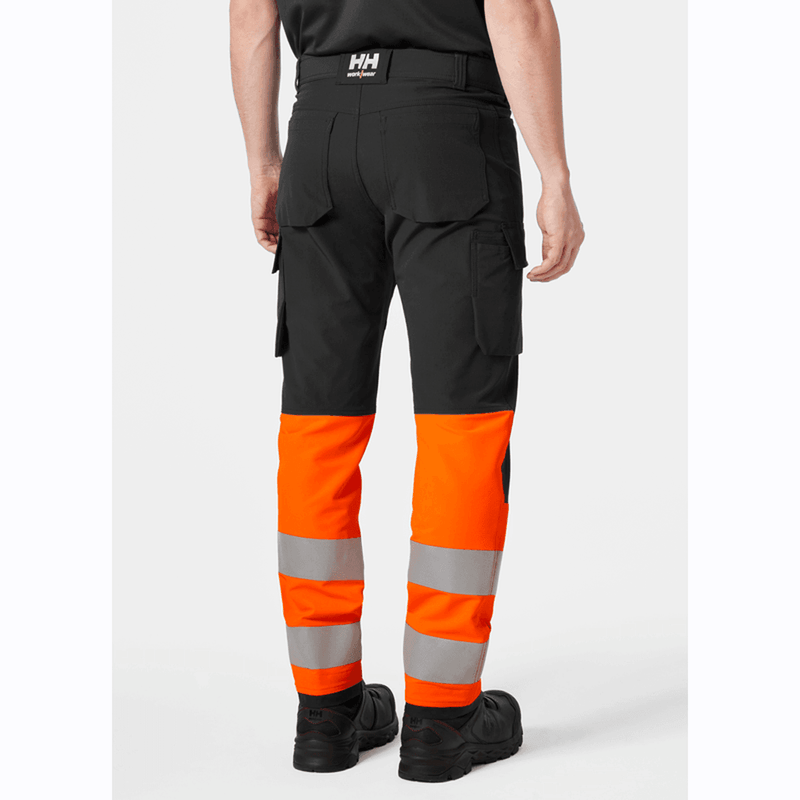 Helly Hansen 77433 Alna 4-Way Stretch Hi-Vis Cargo Pant Trouser - HI-VIS TROUSERS
