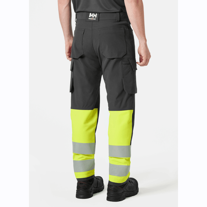 Helly Hansen 77433 Alna 4-Way Stretch Hi-Vis Cargo Pant Trouser - HI-VIS TROUSERS