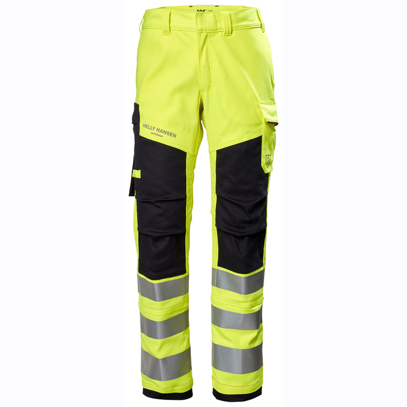 Helly Hansen 77451 Fyre Flame Retardant Work Pants, Class 2 Yellow 31" Waist, 31.5" Leg - SALE HI-VIS TROUSERS