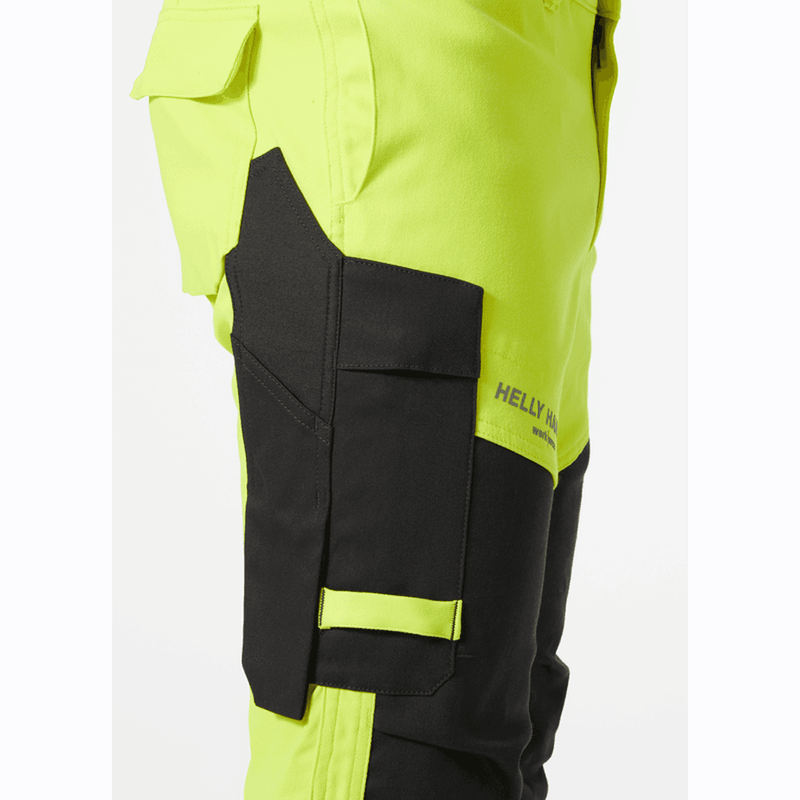 Helly Hansen 77451 Fyre Flame Retardant Work Pants, Class 2 Hi-Vis Yellow/Ebony, 31" Waist 31.5" Leg-C46 - Apparel & Accessories > Clothing > Uniforms & Workwear > Contractor Pants & Coveralls SALE HI-VIS TROUSERS