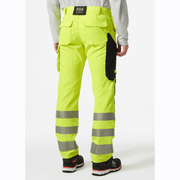 Helly Hansen 77451 Fyre Flame Retardant Work Pants, Class 2 Hi-Vis Yellow/Ebony, 31" Waist 31.5" Leg-C46 - Apparel & Accessories > Clothing > Uniforms & Workwear > Contractor Pants & Coveralls SALE HI-VIS TROUSERS