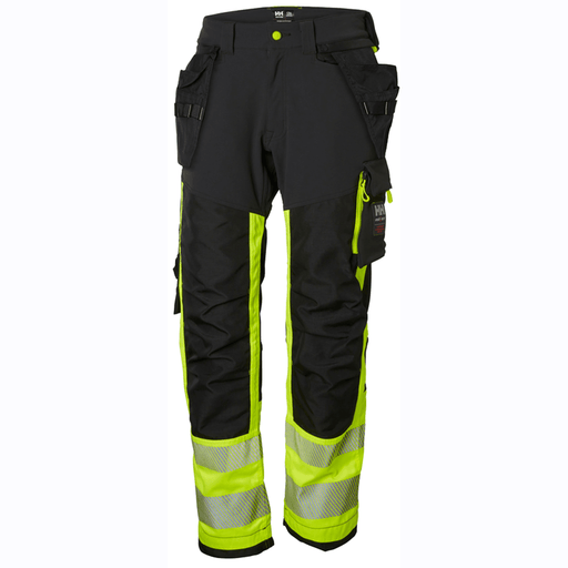 Helly Hansen 77471 ICU Hi-Vis Holster Pocket Knee Pad Trousers Class 1 - HI-VIS TROUSERS