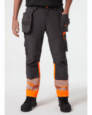 Helly Hansen 77500 Hi-Vis ICU BRZ 4-Way Holster Pocket Knee Pad Stretch Trousers Class 1 - HI-VIS TROUSERS