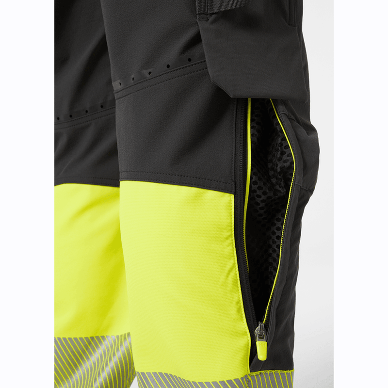 Helly Hansen 77500 Hi-Vis ICU BRZ 4-Way Holster Pocket Knee Pad Stretch Trousers Class 1 - HI-VIS TROUSERS