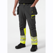 Helly Hansen 77500 Hi-Vis ICU BRZ 4-Way Holster Pocket Knee Pad Stretch Trousers Class 1 - HI-VIS TROUSERS