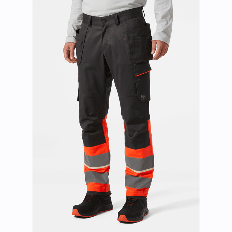Helly Hansen 77511 UC-ME Hi-Vis Constuction Pants Trousers Class 1 - HI-VIS TROUSERS