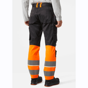 Helly Hansen 77511 UC-ME Hi-Vis Constuction Pants Trousers Class 1 HI VIS ORANGE/EBONY / D96 - 35" Waist - 30" Leg - SALE HI-VIS TROUSERS