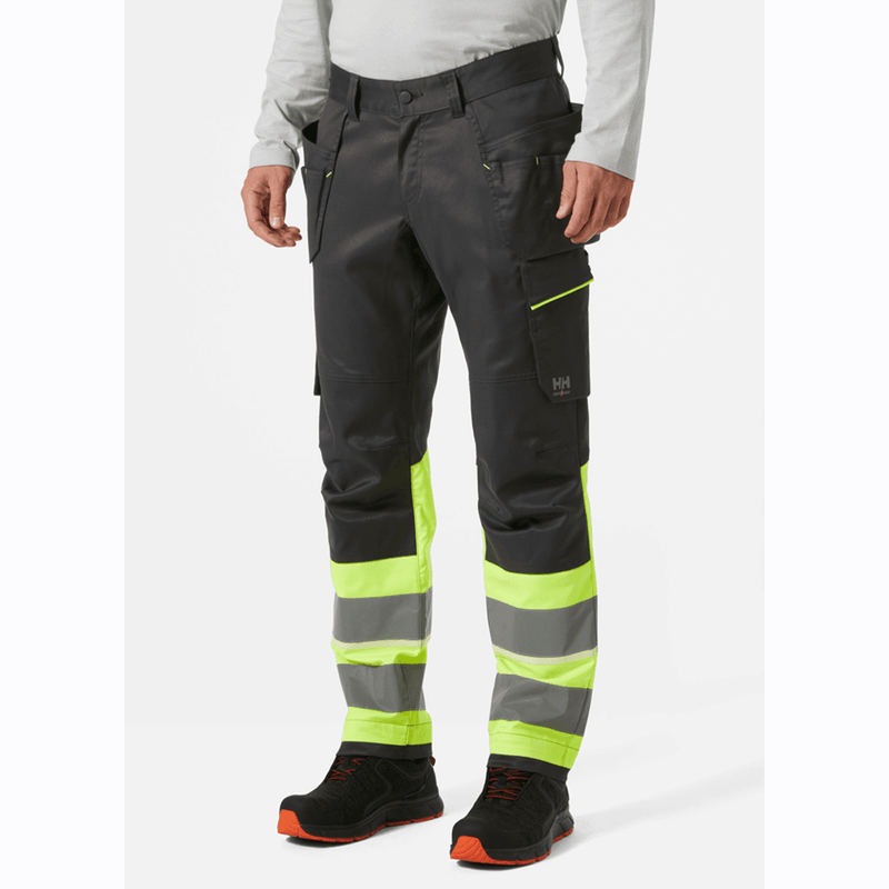 Helly Hansen 77511 UC-ME Hi-Vis Constuction Pants Trousers Class 1 - HI-VIS TROUSERS