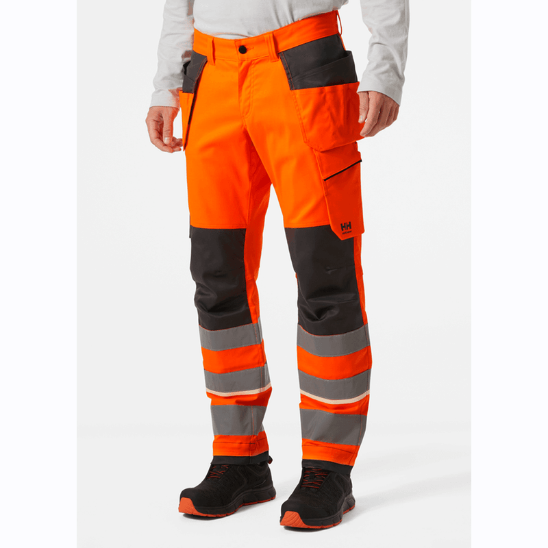 Helly Hansen 77512 UC-ME Hi-Vis Construction Pant Trouser Class 2 - HI-VIS TROUSERS