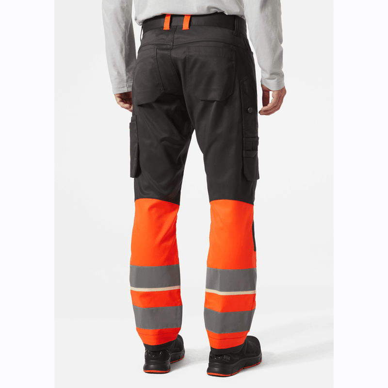 Helly Hansen UC-ME 2-Way Stretch Hi-Vis Work Cargo Pant Trouser Class 1 - HI-VIS TROUSERS