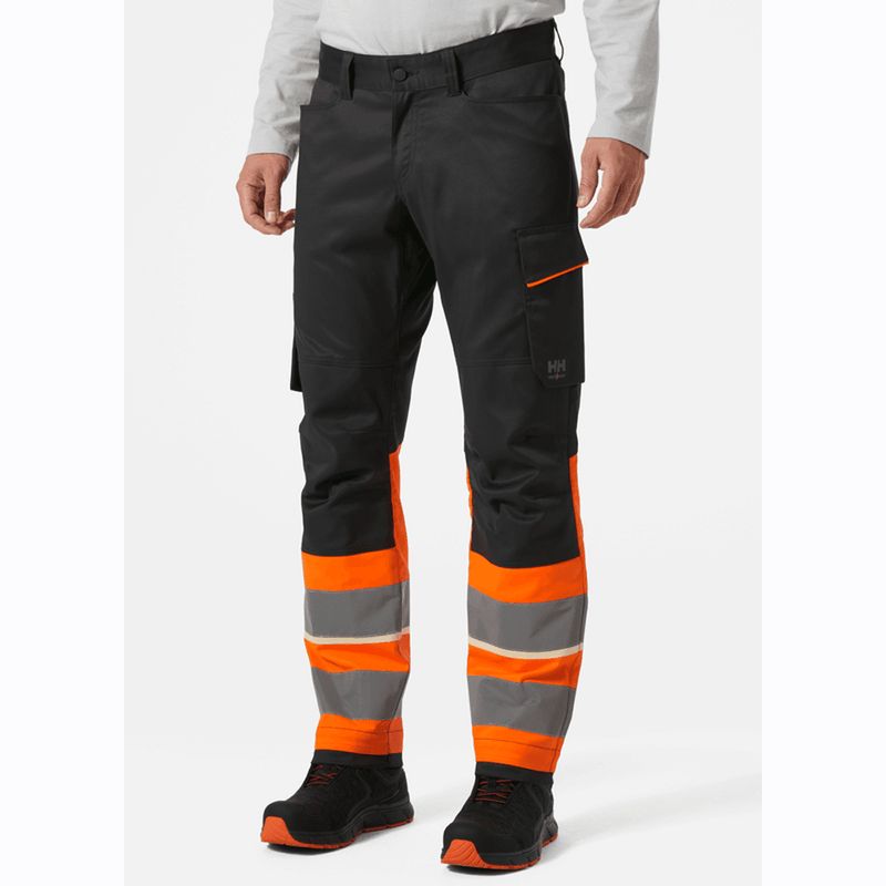 Helly Hansen UC-ME 2-Way Stretch Hi-Vis Work Cargo Pant Trouser Class 1 - HI-VIS TROUSERS