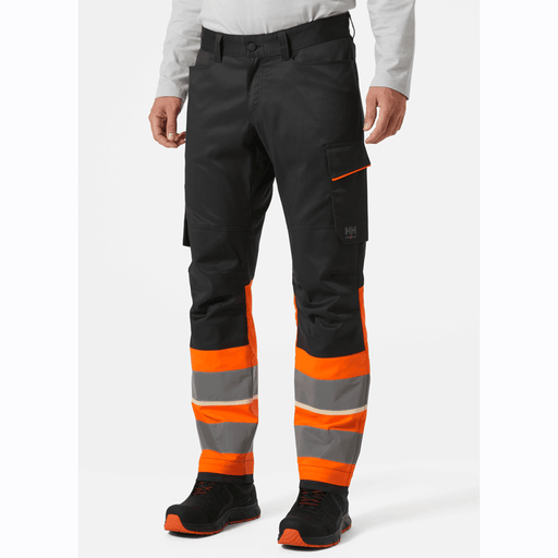 Helly Hansen UC-ME 2-Way Stretch Hi-Vis Work Cargo Pant Trouser Class 1 - HI-VIS TROUSERS