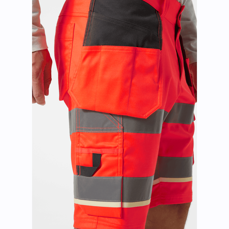 Helly Hansen 77516 UC-ME Hi-Vis 2-Way Stretch Construction Shorts - HI-VIS SHORTS