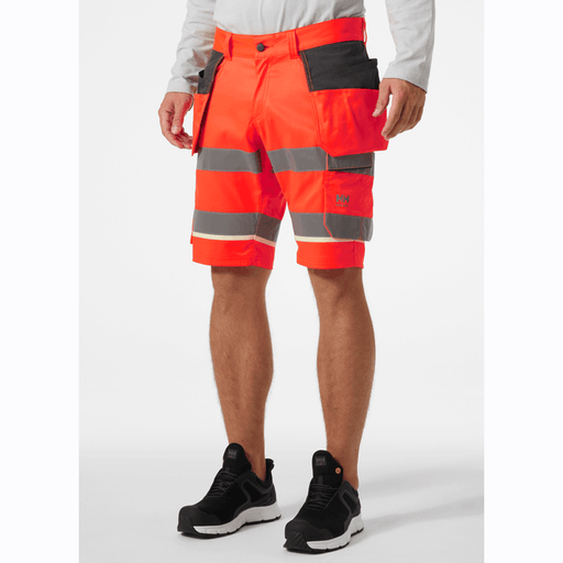 Helly Hansen 77516 UC-ME Hi-Vis 2-Way Stretch Construction Shorts - HI-VIS SHORTS