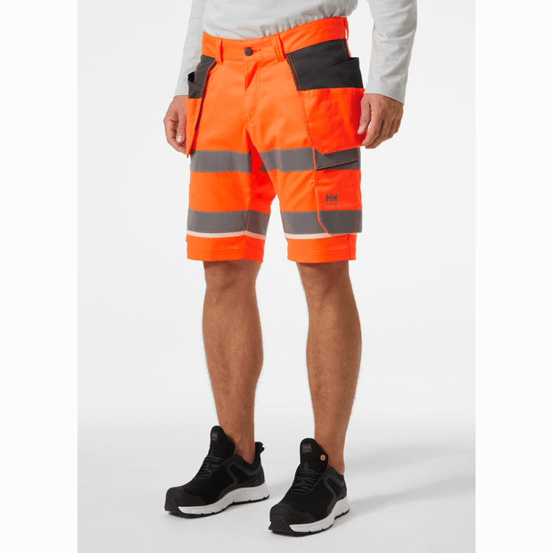 Helly Hansen 77516 UC-ME Hi-Vis 2-Way Stretch Construction Shorts - HI-VIS SHORTS