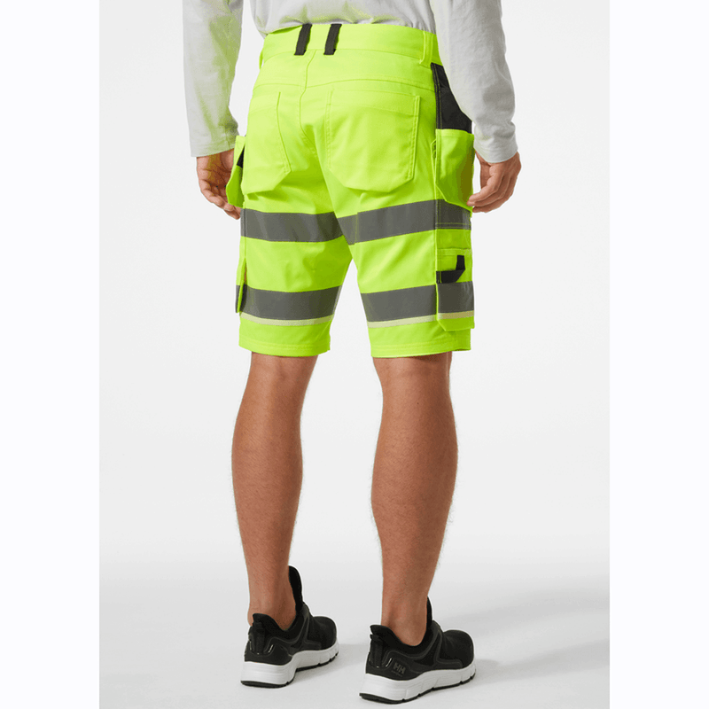 Helly Hansen 77516 UC-ME Hi-Vis 2-Way Stretch Construction Shorts - HI-VIS SHORTS